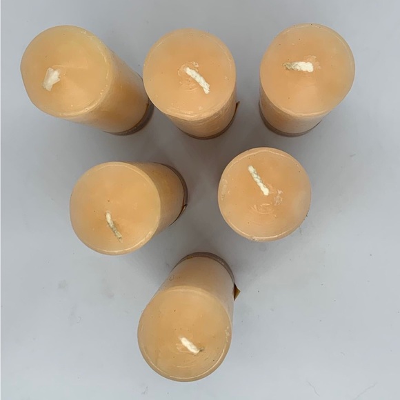 Limited Edition Pale Pink Beige Beeswax Blend Candles Pack of 6 14.5cm x 3.8cm - Picture 2 of 6